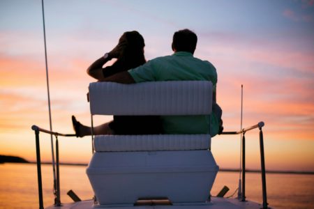 Russell and his wife Libby watching the sunset.
